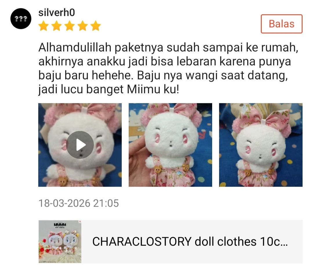 MMMM doll clothes testimoni 🍀❤ thankyou~~

#characlostorytesti #dollclothes #MMMMplave