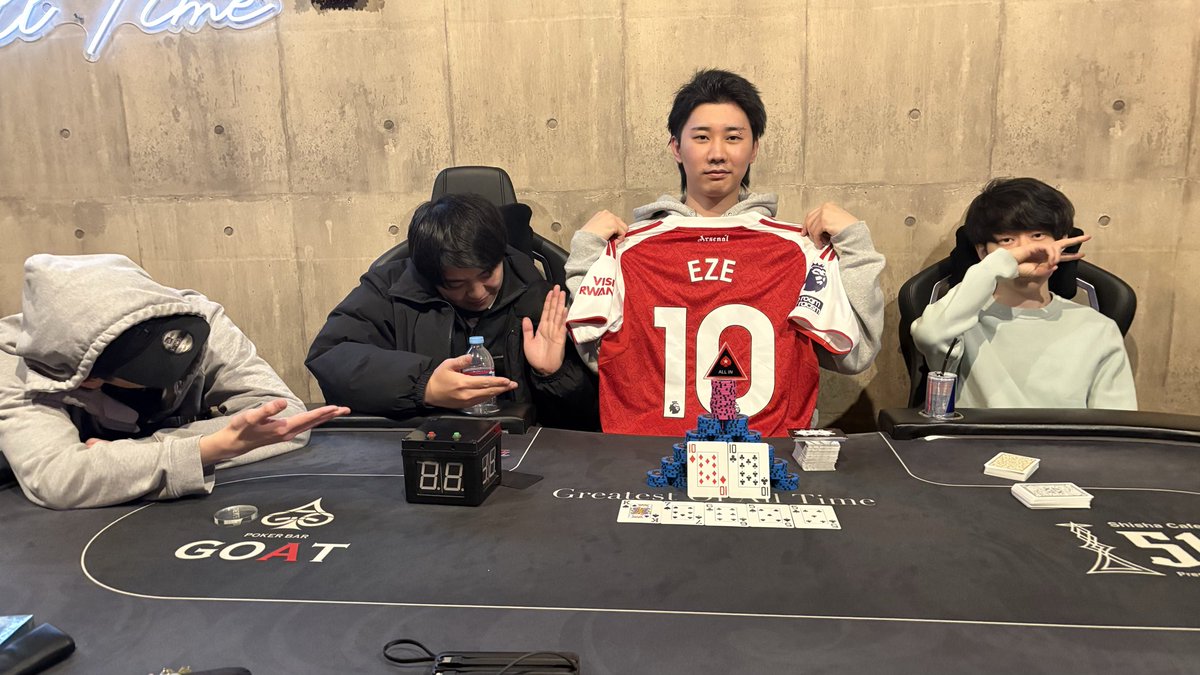 PokerBarGOAT's tweet photo. --Poker Bar GOAT--

❤️‍🔥3/18トーナメント結果❤️‍🔥

【🔥50,000pt保証🔥
                         GOAT Tournament】

《🥇Winner🥇》
まゆ様

《🥈2nd  Place🥈》
かいと様

ITMされた皆様、おめでとうございます🎉

#ポーカー #Poker #アミューズメント #アミューズメントカジノ #千葉 #船橋 #千葉ポーカー #船橋ポーカー