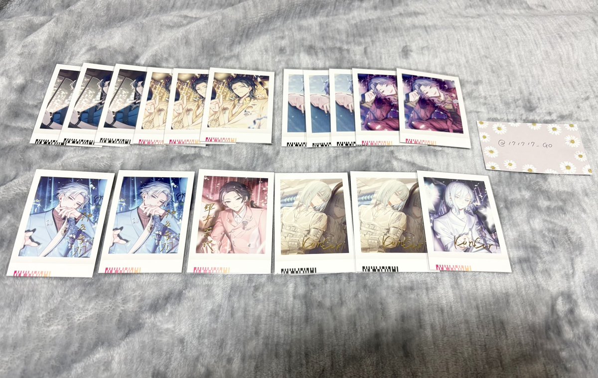 171717_Go's tweet photo. 【交換】18TRIP エイトリ ぱしゃこれ

譲▶️可不可 雪風 礼光  あく太 季肋 七基 宗氏 潮 來人 千弥 太緒 幾成 潜 凪 糖衣 夜鷹 子タろ
求▶️練牙 添

箔押しは同士。前後違いは可能。
郵送での取引希望です。
お気軽にお声がけください。 https://t.co/QZClvTwLYu