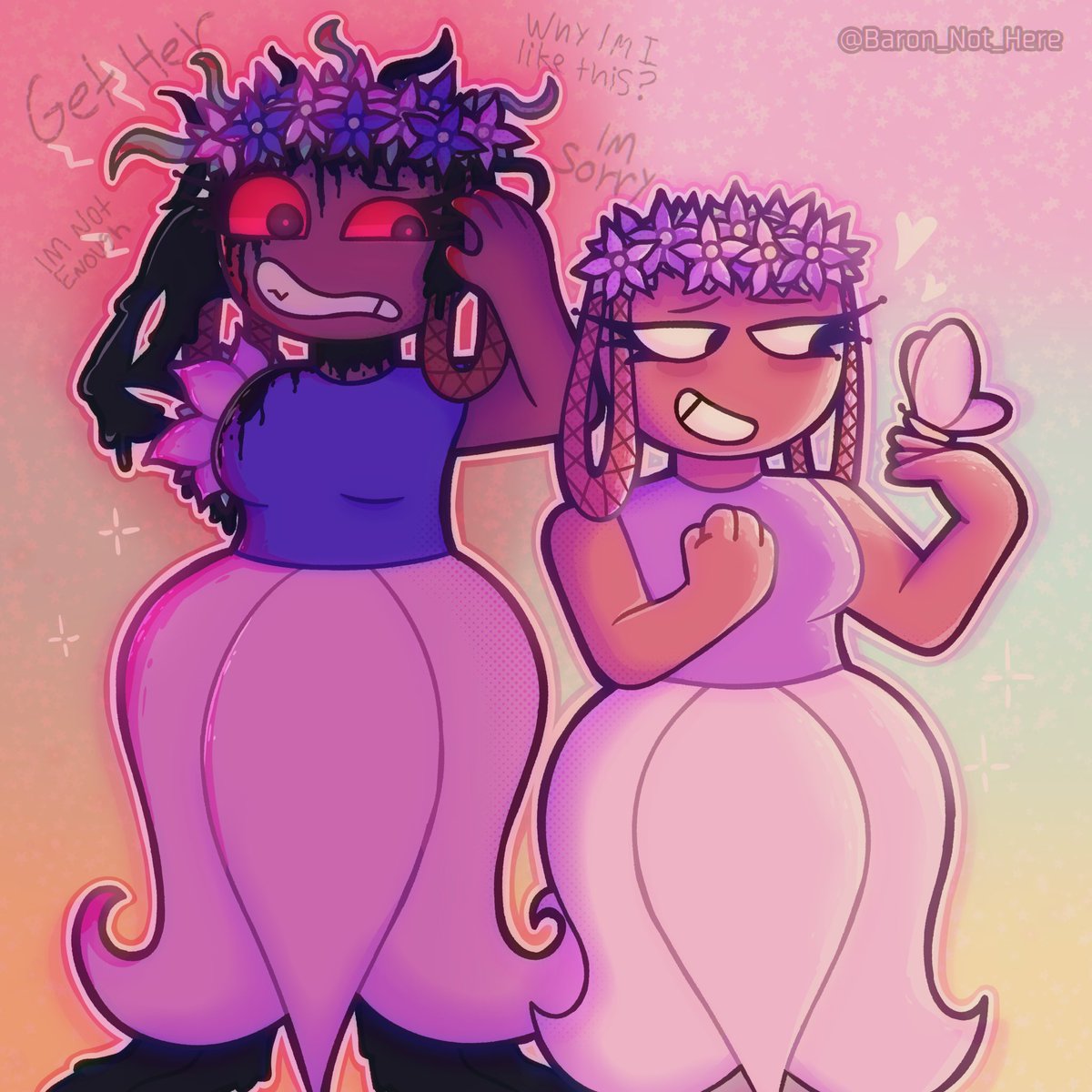 BaronNotHere's tweet photo. I’m so glad Bassie is coming back 🥹💜 she’s my first and favorite event toon

#dandysworldfanart #cocoa #dandysworld #bassie #dandysworldbassie https://t.co/qUnl9GB99B