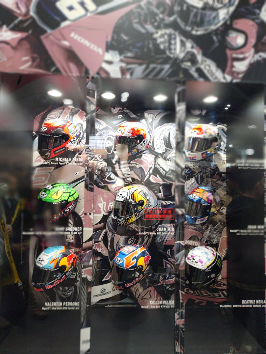 redhot125nao's tweet photo. 大阪モーターサイクルショーKabutoブース♥️
Joan Mir選手の2026年レプリカヘルメットが夏頃に発売ですって!
MotoGPモテギに間に合いますな!
呪術廻戦ヘルメットも発売ですよん。
#Mir36
#Kabuto
#HONDAHRCCastrol
#呪術廻戦 https://t.co/p2KTOg2fA7