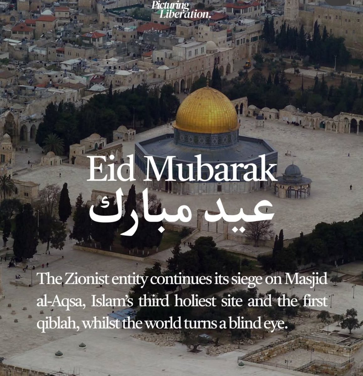 Eid Mubarak and Free Palestine.