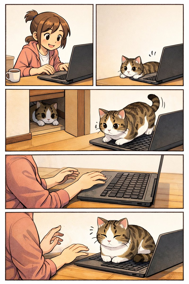 Angel_wingrpf's tweet photo. 作業開始3秒で、業務終了🐈💻
#猫 #猫漫画 #4コマ漫画 #猫あるある #ねこのいる暮らし https://t.co/Avb2ZOhfPu