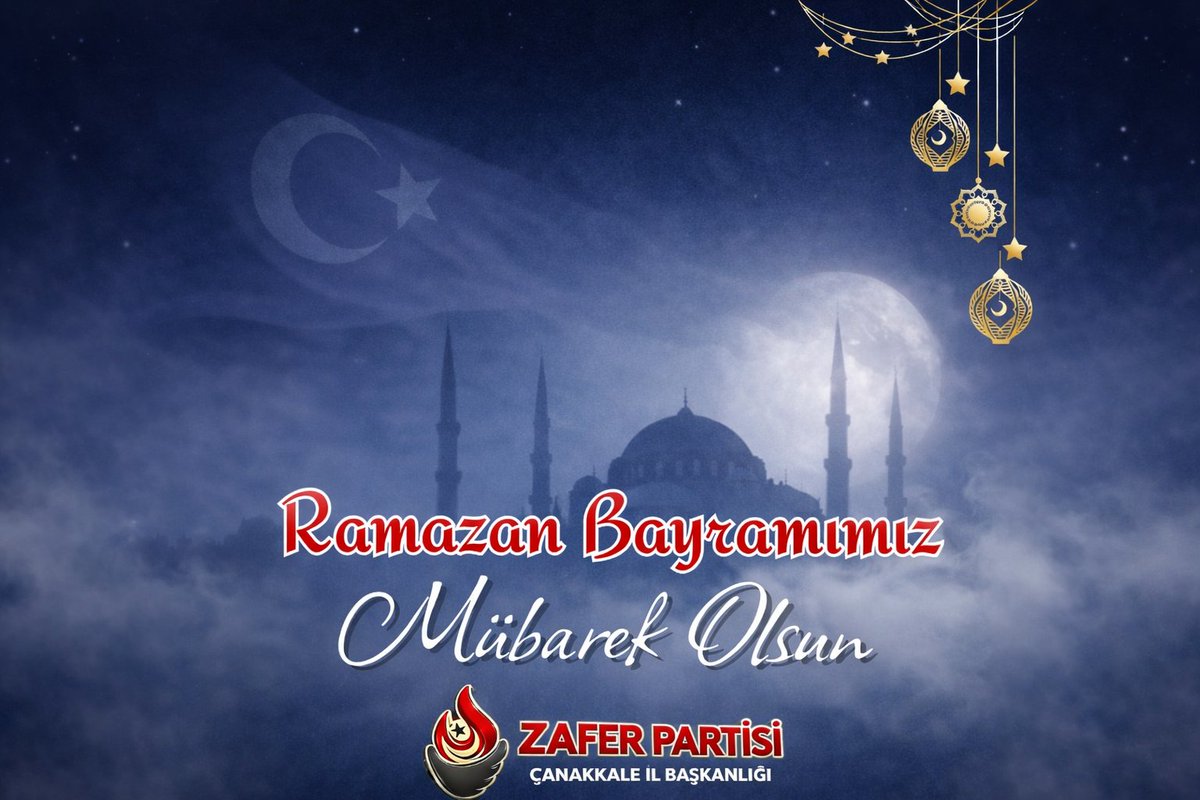 ZaferPartisi17's tweet photo. Ramazan Bayramı’nın; büyük Türk milletine sağlık, huzur ve dirlik getirmesini diliyoruz.

Bayramın, milli birlik ve beraberliğimizi daha da güçlendirdiği bir vesile olmasını temenni ediyoruz.

Aziz Türk milletinin Ramazan Bayramı mübarek olsun. https://t.co/CsxCpi190u