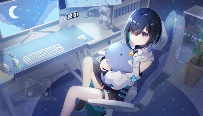✧꒰ঌ お仕事告知 ໒꒱✧ 猶憐様( #YurenVtuber )の 限定壁紙イラストを担当させていただきました