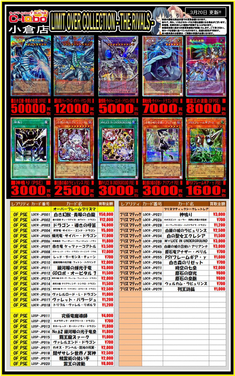 遊戯王 買取情報】 ⭐LIMIT OVER COLLECTION －THE RIVALS