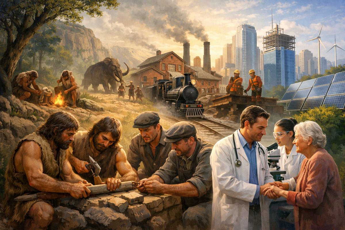 OskarBrandt6's tweet image. Människan nådde framsteg genom samarbete och omsorg, inte brutal konkurrens. Från stenålderns gemenskaper till välfärdens samhällen har solidaritet skapat trygghet, innovation och utveckling. #solidaritet #historia #välfärd #framtid redjustice.net/samarbete-omso…