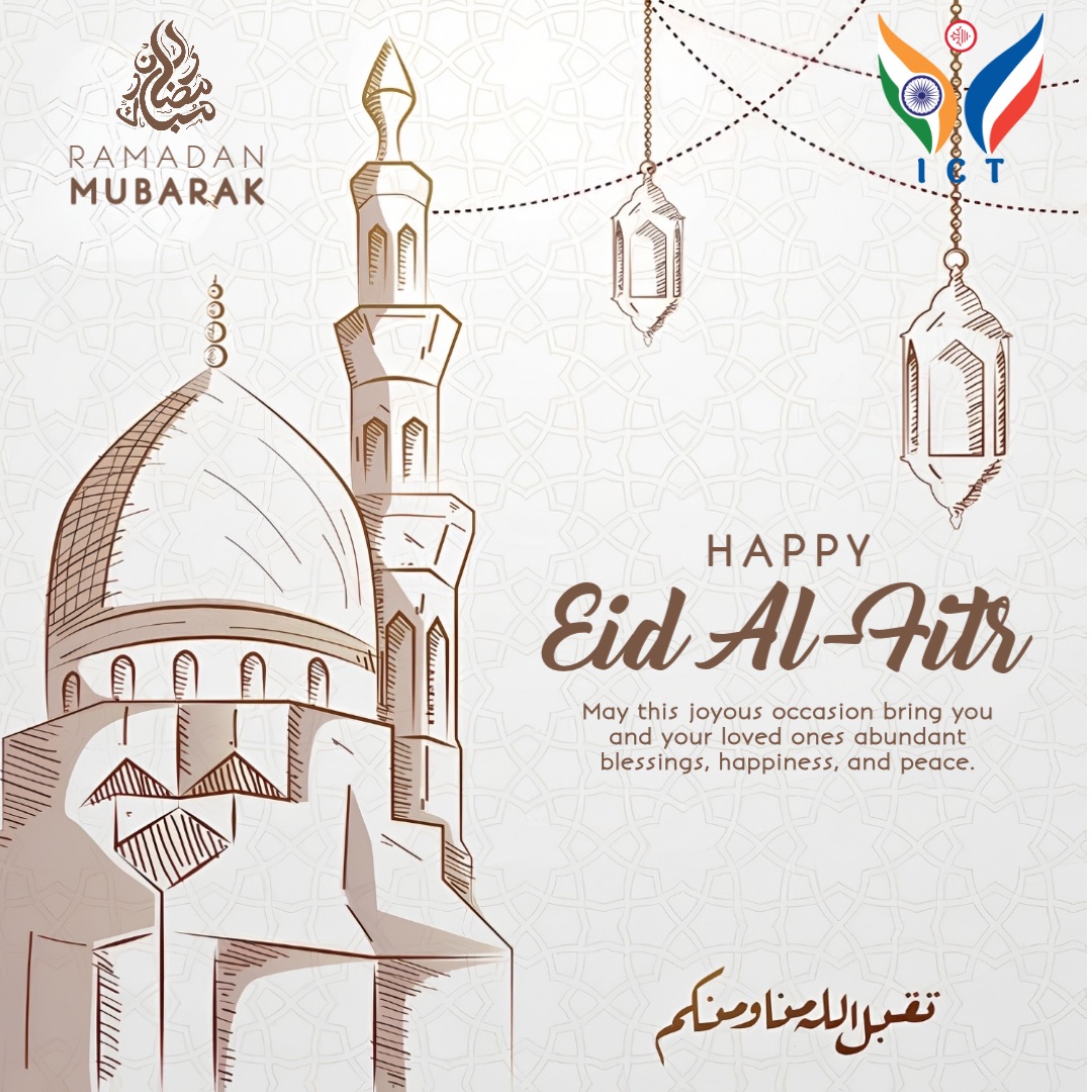 ICT_Asso's tweet photo. Eid Mubarak 🌙✨
Wishing you and your family a joyful Eid al-Fitr filled with happiness, peace, and blessings #eidmubarak https://t.co/4r3BUyMEzy