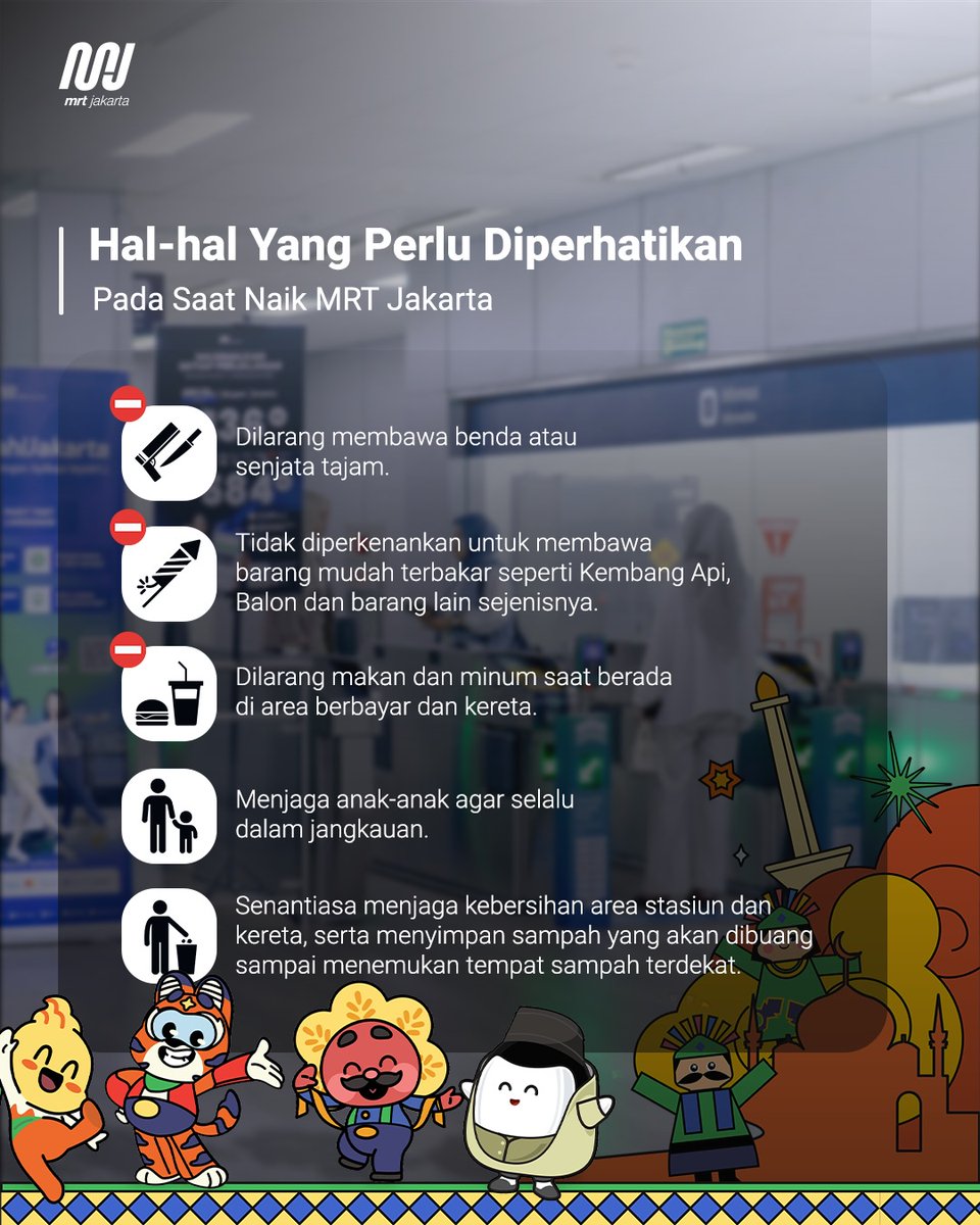 mrtjakarta's tweet image. #MudikkeJakarta naik MRT hanya Rp1 spesial Hari Raya Idul Fitri 1447 H.

Tarif spesial Rp1 dapat Teman MRT nikmati selama dua hari mulai 21 Maret - 22 Maret 2026. Jalin silaturahmi #PastiBisa jadi lebih mudah, hangat, dan penuh dengan kebahagiaan bersama dengan yang tercinta.