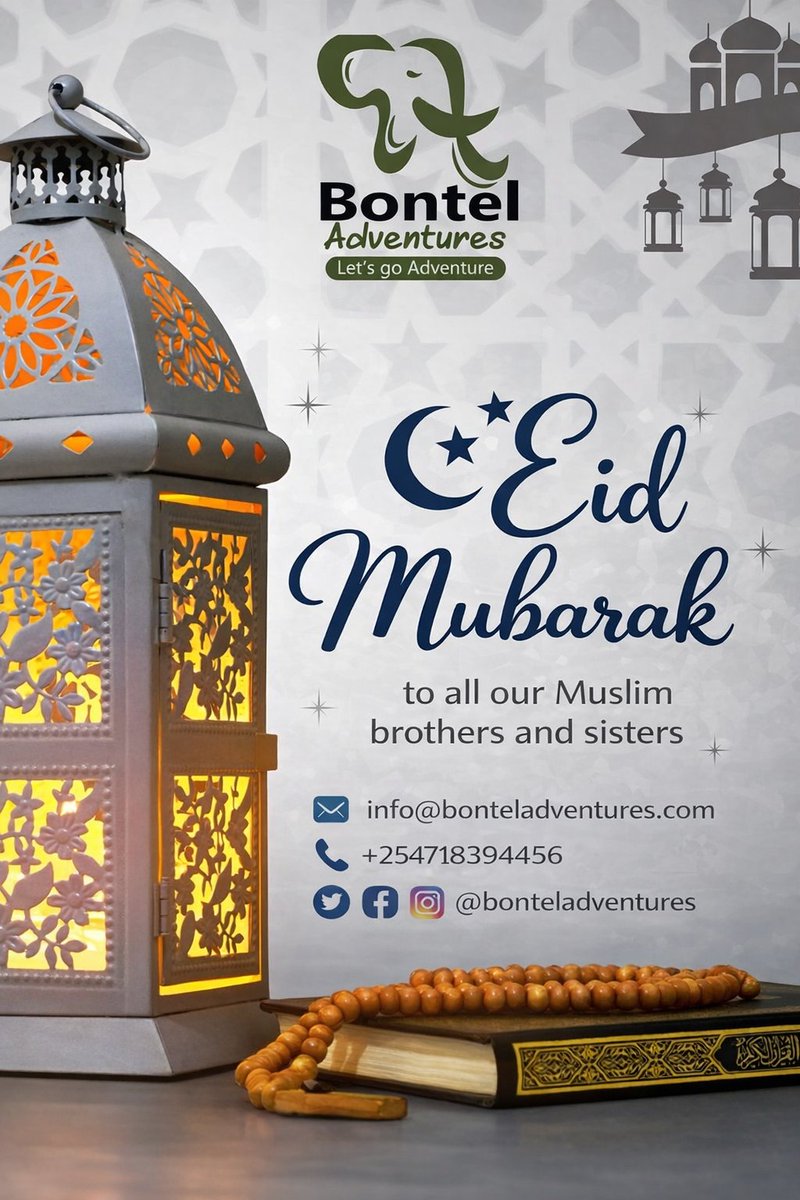✨ Eid Mubarak from Bontel Adventures!

Wishing all our Muslim brothers and sisters peace, joy, and countless blessings on this special occasion. May your hearts be filled with happiness and your journeys be full of beautiful memories. 🤍

#EidMubarak #BontelAdventures