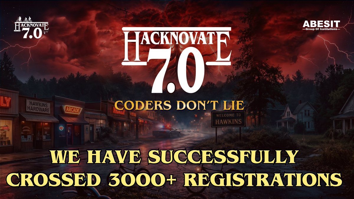 hacknovate's tweet photo. 3000+ registrations and counting 🚀
The signal is getting stronger every second.
Hacknovate 7.0 is officially heating up.
This is just the beginning. 📡
#Hacknovate7 #TheSignal #Hackathon https://t.co/9dUsAd4Xni