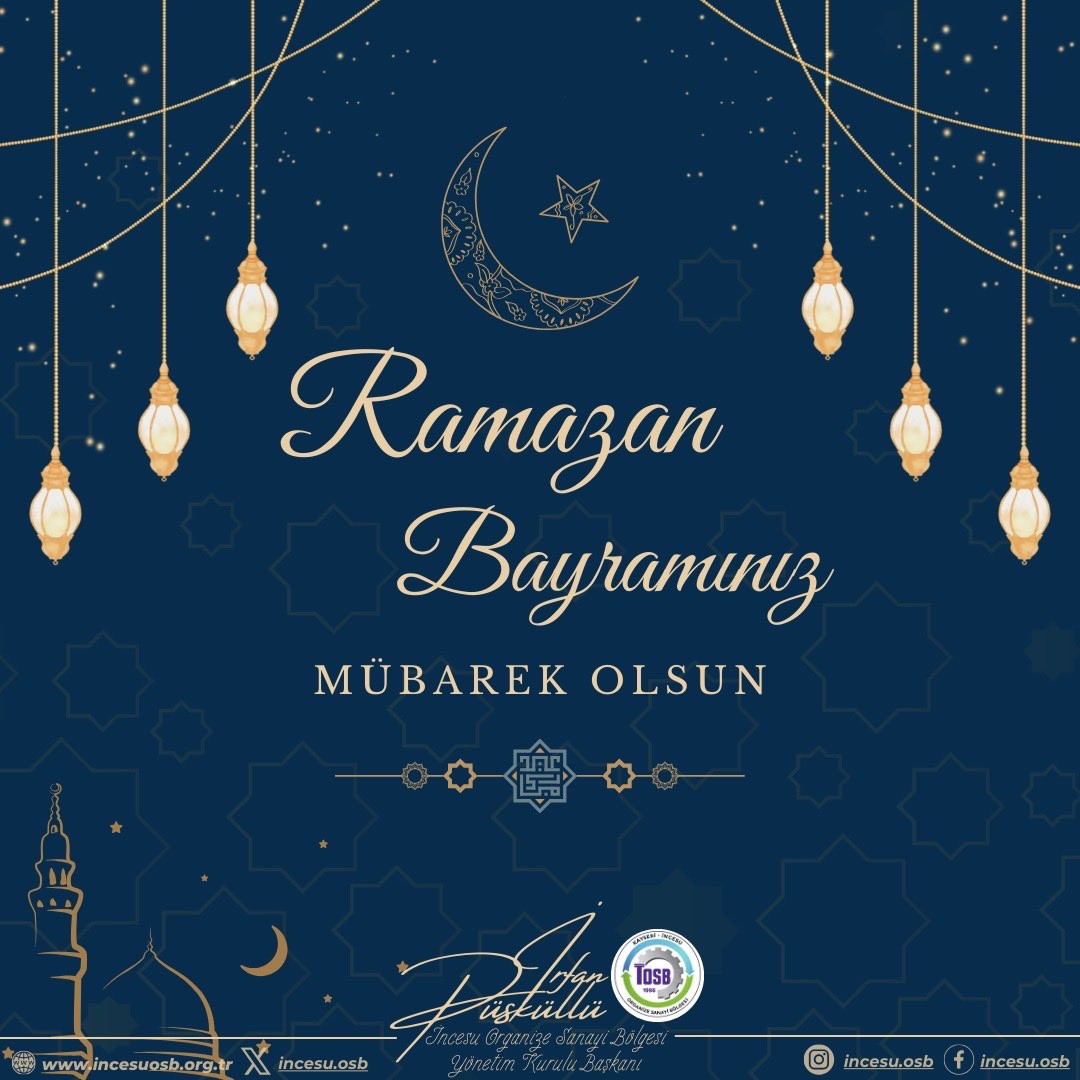 incesuOSB's tweet photo. Sevdiklerinizle birlikte sağlık, huzur ve mutluluk dolu bir bayram geçirmenizi dilerim. Bayramın birlik, beraberlik ve bereket getirmesi temennisiyle.

#ramazanbayramınızkutluolsun https://t.co/sOtayt60Zl