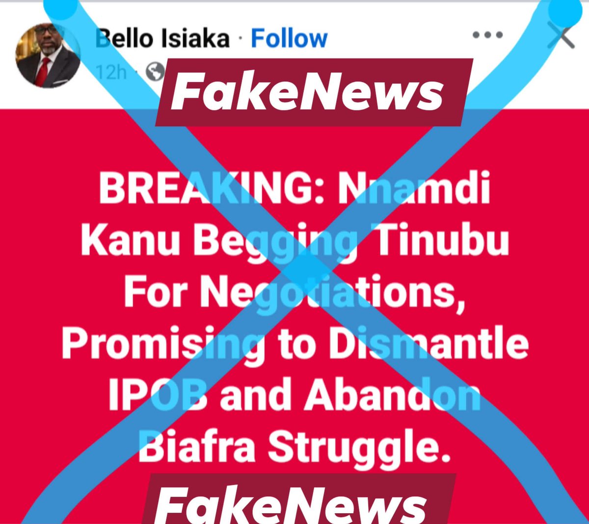 OnyebuchiO45673's tweet photo. #FekeNews Mazi Nnamdi kanu can never beg the zoo government disguise this propaganda from the zoo agent .
#FakeNews https://t.co/2ior0HWnPR