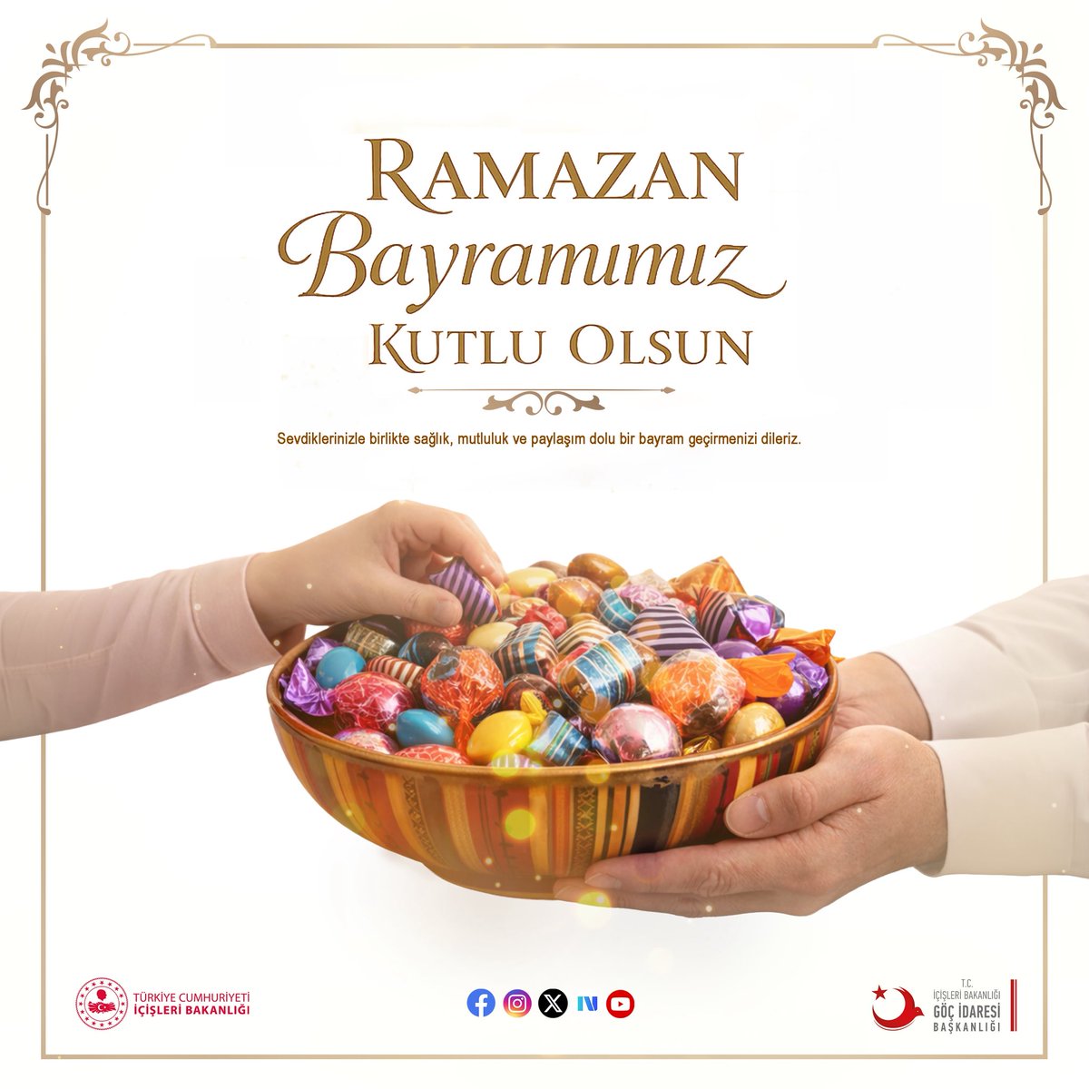 Ramazan Bayramı’nın ülkemize, milletimize ve tüm İslâm alemine huzur, mutluluk ve barış getirmesini temenni ediyoruz. 

Bayramımız mübarek olsun. 

#RamazanBayramı #HayırlıBayramlar