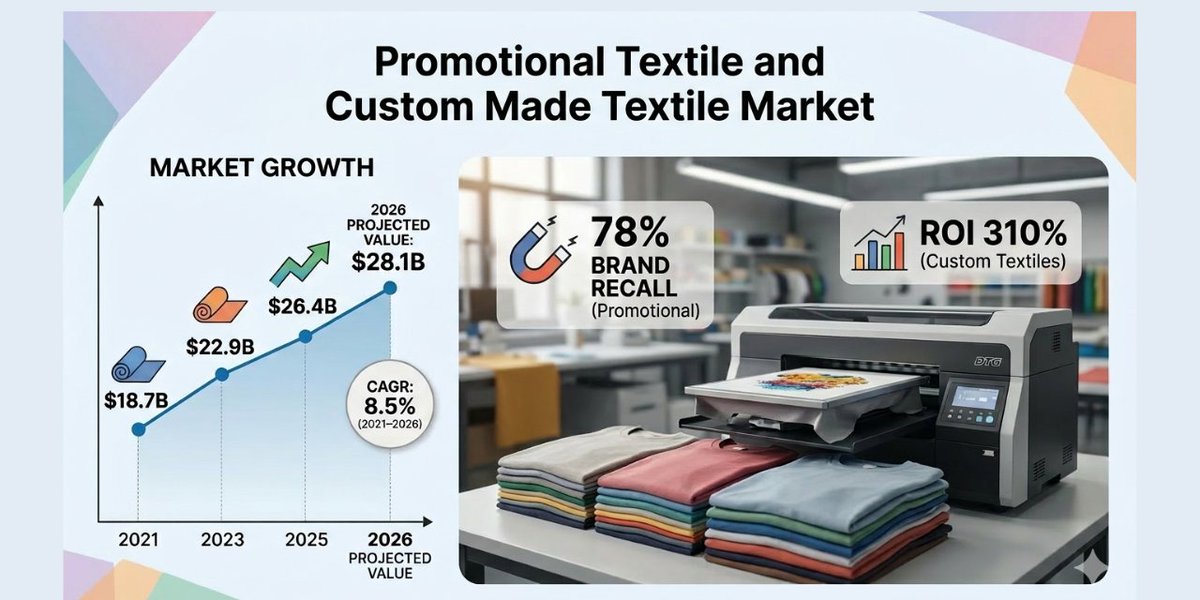 TextileValue's tweet image. Promotional &amp;amp; custom textiles hit $28.1B in 2026, delivering high ROI and powerful brand impact.

Read more: textilevaluechain.in/promotional-te…

#TextileIndustry #CustomTextiles #PromotionalTextiles #Branding #Marketing #BusinessGrowth