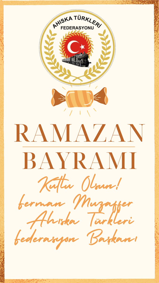 Ramazan Bayramınızı en içten dileklerimle kutlar,
sizlere ve ailenize sağlık, huzur ve mutluluk dolu nice bayramlar dilerim.
