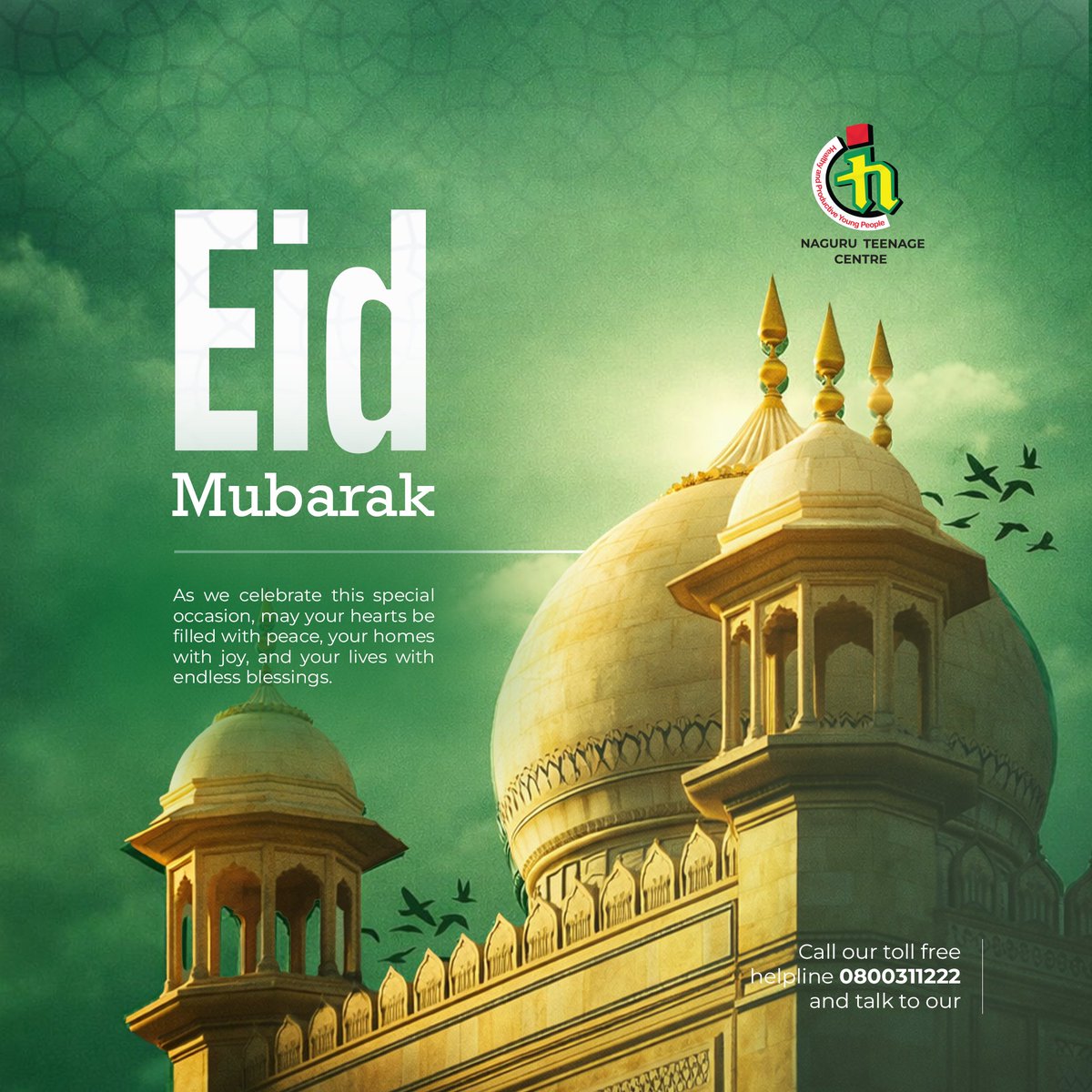 Eid reminds us of compassion, generosity, and unity, values that continue to guide our work with young people every day. Let’s keep uplifting one another, spreading kindness, and building a brighter, healthier future together.

Wishing you and your loved ones a joyful and blessed