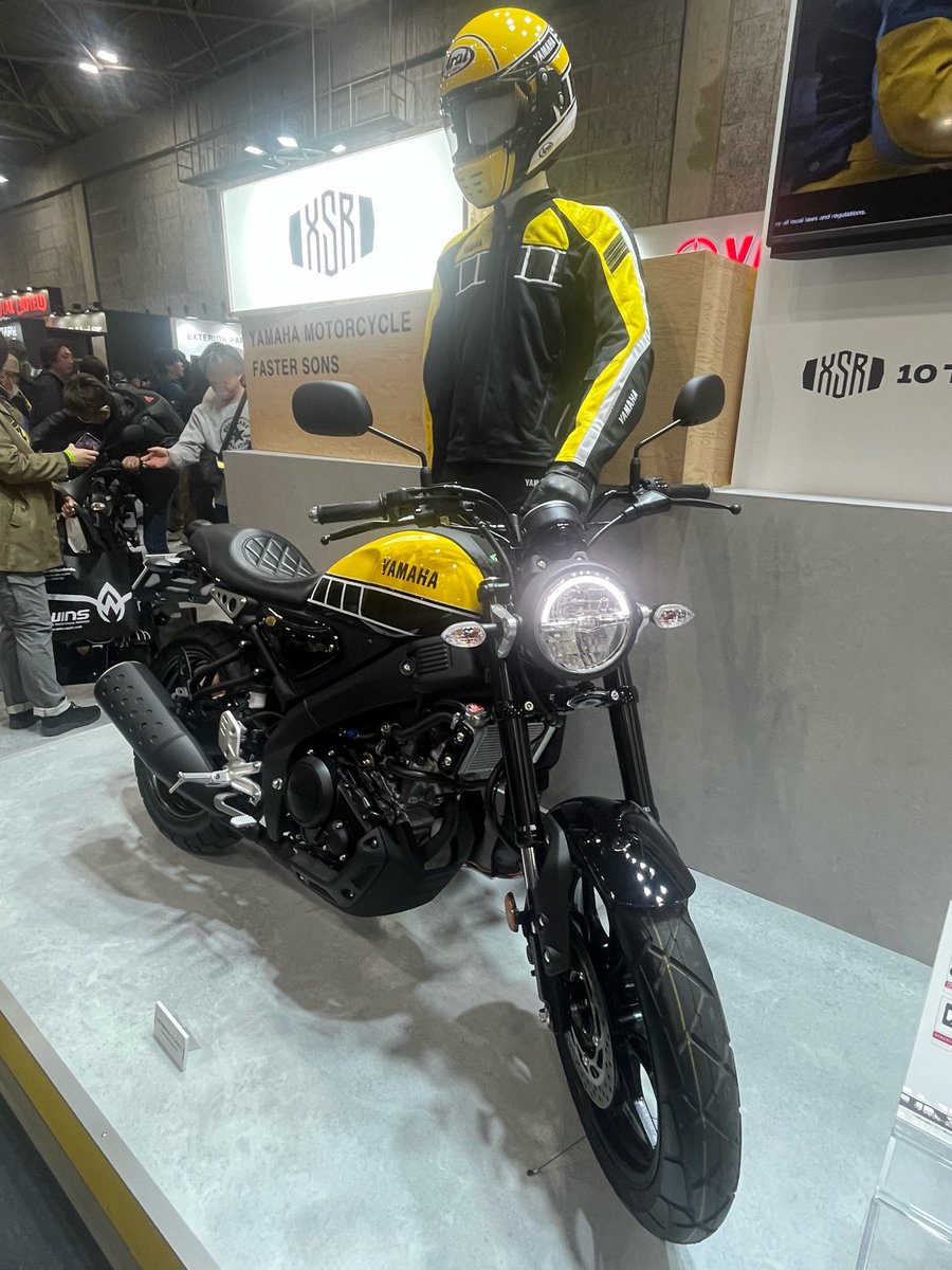 sr_ja44's tweet photo. 大阪モーターサイクルショー2026
初日が祝日なのもあって、会場の熱気がとにかくすごかった！

お披露目されたCB400SFは安定のカッコよさだし、XSR155は本気で欲しくなった。

ライム先輩にも遭遇できて大満足の1日でした✨ https://t.co/aD3jRnXNQk
