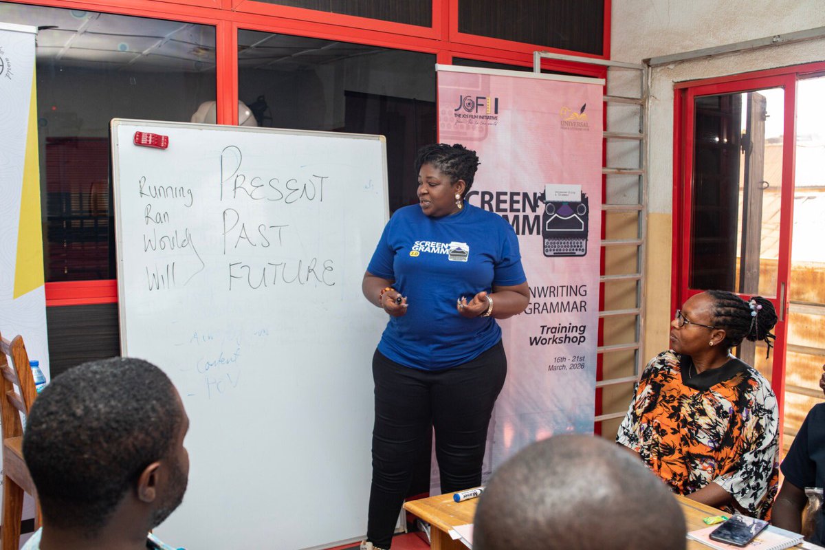 henro_same's tweet photo. DAY 4 – ScreenGramm 2026

- Creative Session: Conversation was driven by the participants themselves. 
- Main Session: Mrs. Alice Jumoke Fasakin on “The Difference Between Stage and Screen Writing
- Amb. Vivien Abara on “Grammar for Visual Storytelling

#ScreenGramm2026
#JOFII https://t.co/aSse7L6ZAz
