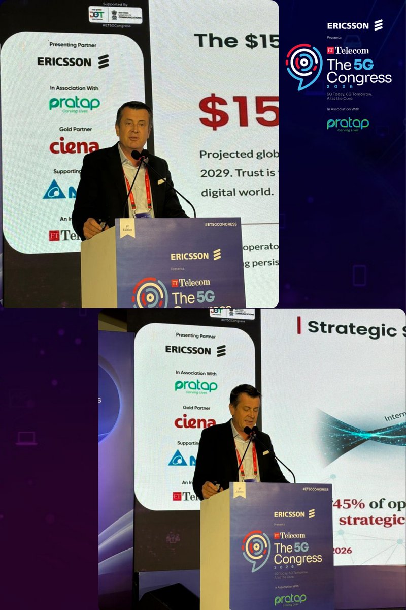 ETTelecom's tweet photo. “The era of connectivity is over. The era of intelligence has begun.”
That defining shift was articulated by Julian Gorman, Asia Pacific Head, GSMA, as he mapped what lies beyond 5G at ETTelecom The 5G Congress 2026.
Know more: https://t.co/clJIBBmVkF
#ETTelecom #5GCongress https://t.co/Fzpo9xhRPh