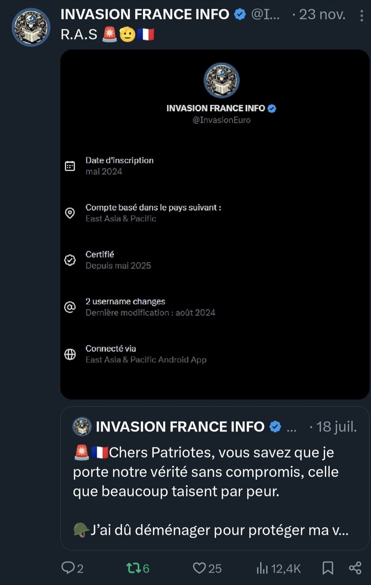 INVASION FRANCE INFO tweet media