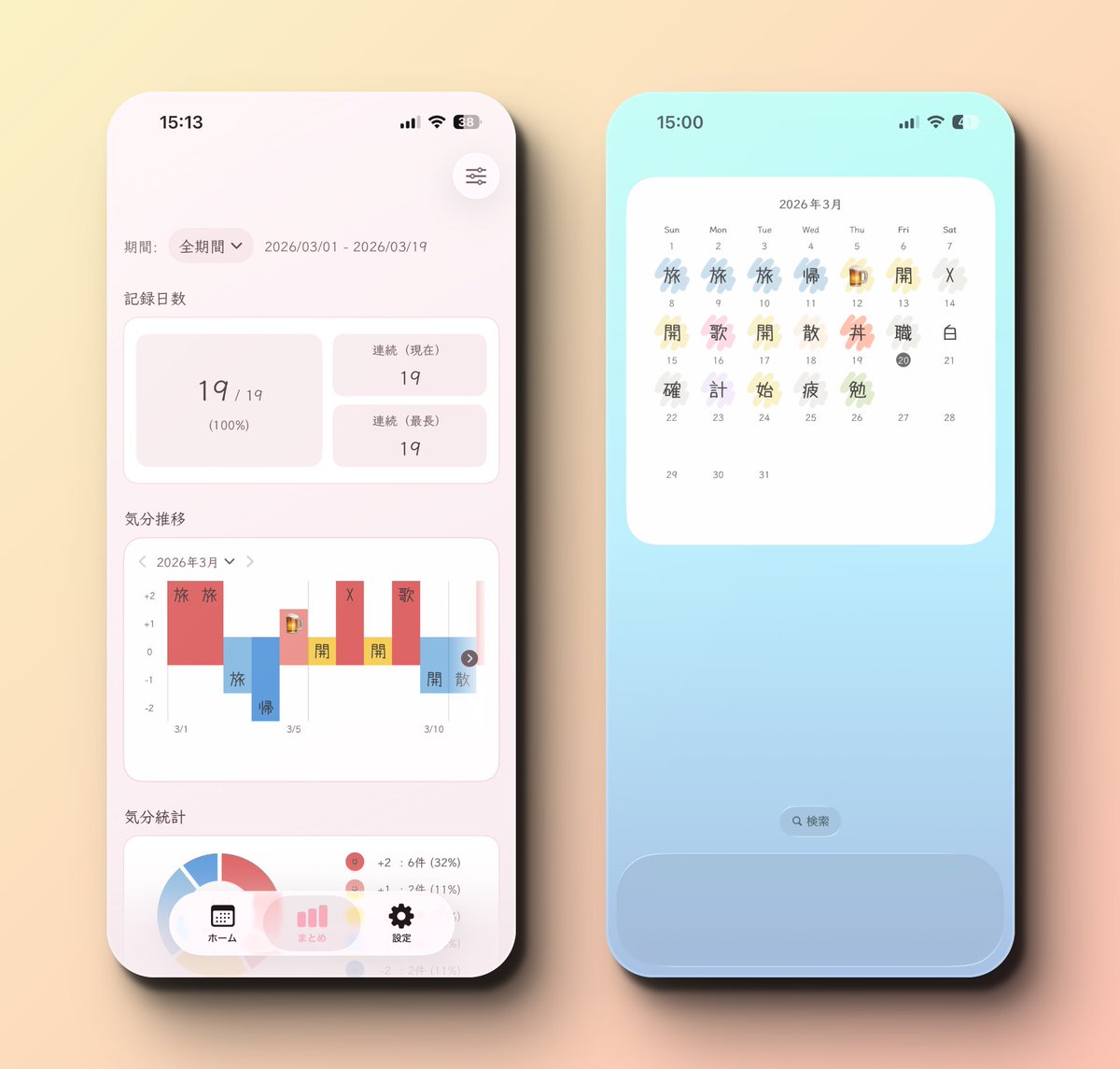 maaaa_dev's tweet photo. 一文字だけの日記アプリを作ってみている。
継続が苦手な自分でも日記が続いていて我ながらびっくりしているけど、継続が苦手なので肝心の開発はずっと放置されている🤫 https://t.co/TLNnz9oxUp