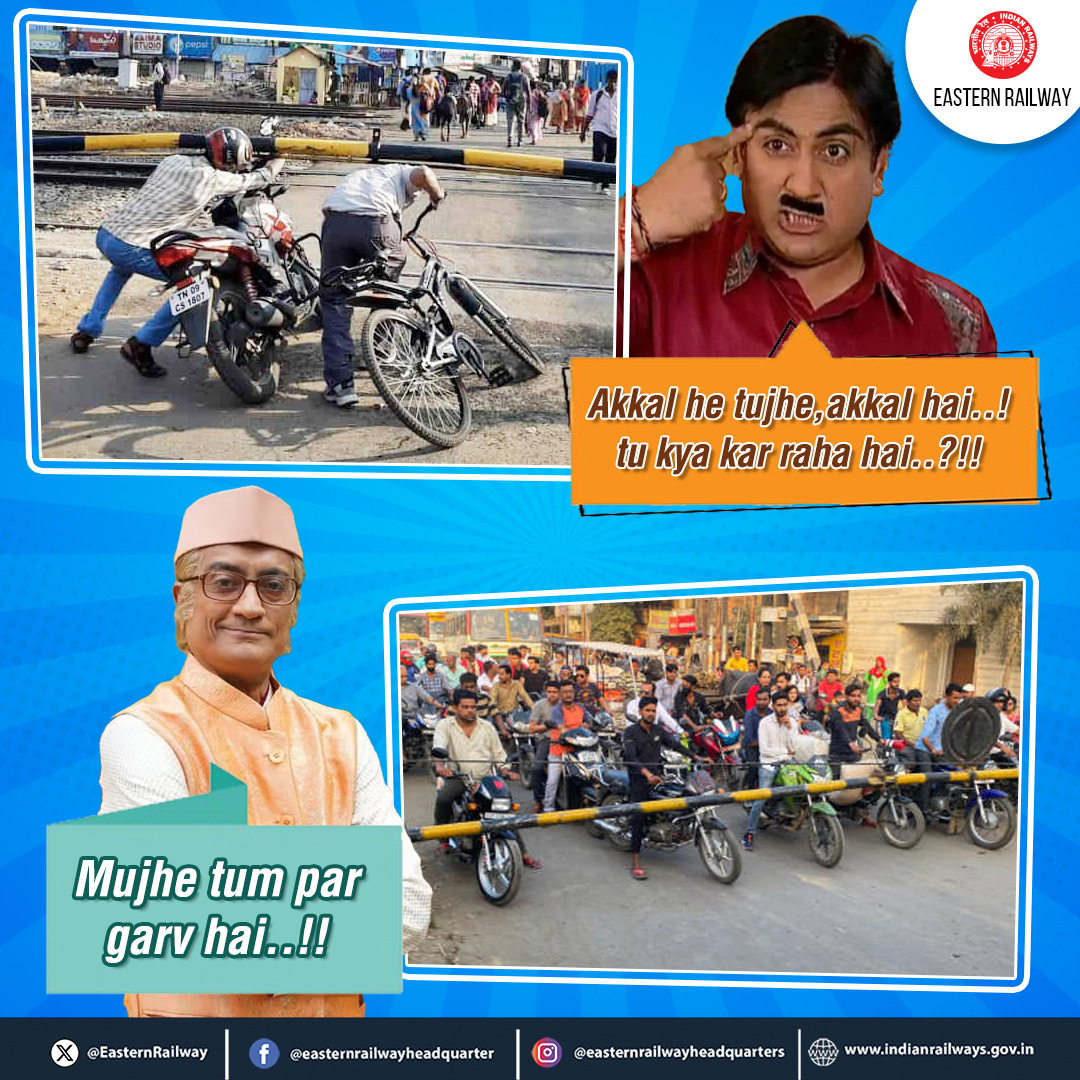 EasternRailway's tweet image. Following rules never goes out of style. #StayOnTrack #TravelSmart #SafetyOnTracks #FollowTheRules #TravelRight #FollowTheRules #EasternRailway #IndianRailways