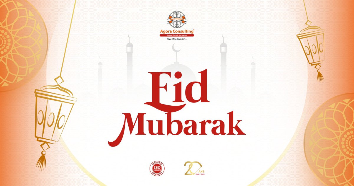 🌙 En ce jour de l’Aïd el-Fitr, toute l’équipe d’Agora Consulting s’associe à la joie de la communauté musulmane à travers le monde.
Que cette fête soit synonyme de paix, de partage et de renouveau.
عيد مبارك
#AïdMoubarak #Ramadan2026 #AgoraConsulting