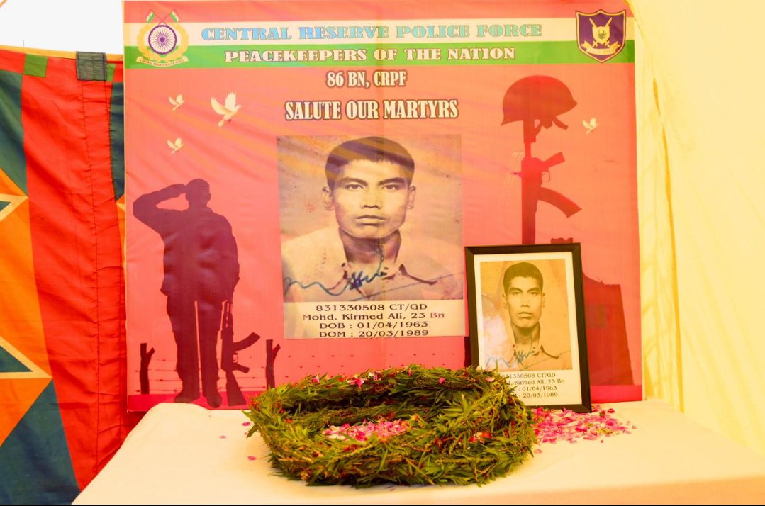 On 20/03/2026 , teams of 86BN CRPF visited the village of Shaheed Mohd  Kirmed Ali in Thoubal district, Manipur to organise Martyr's Day . The team salute to the brave hero who sacrifice his live in the line of duty safeguarding the nation.

#CRPF