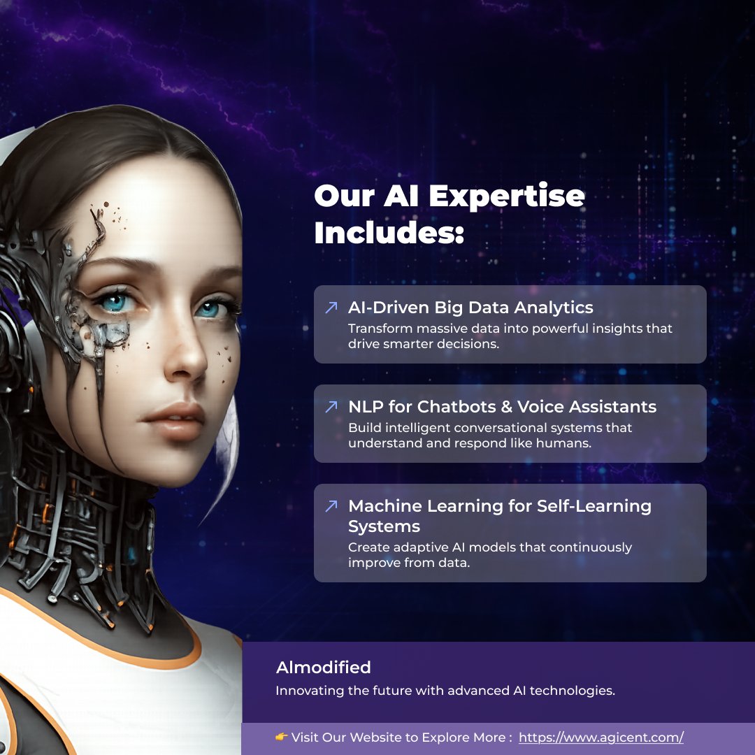 iPhoneDevChamps's tweet photo. Smarter AI solutions for modern businesses 🚀
From data analytics to chatbots &amp; self-learning systems — we build what the future demands.

🔗 https://t.co/oarTG5zDFy
.
.
.
#AI #MachineLearning #Tech #Innovation #DataAnalytics https://t.co/4tPOmRkNtm
