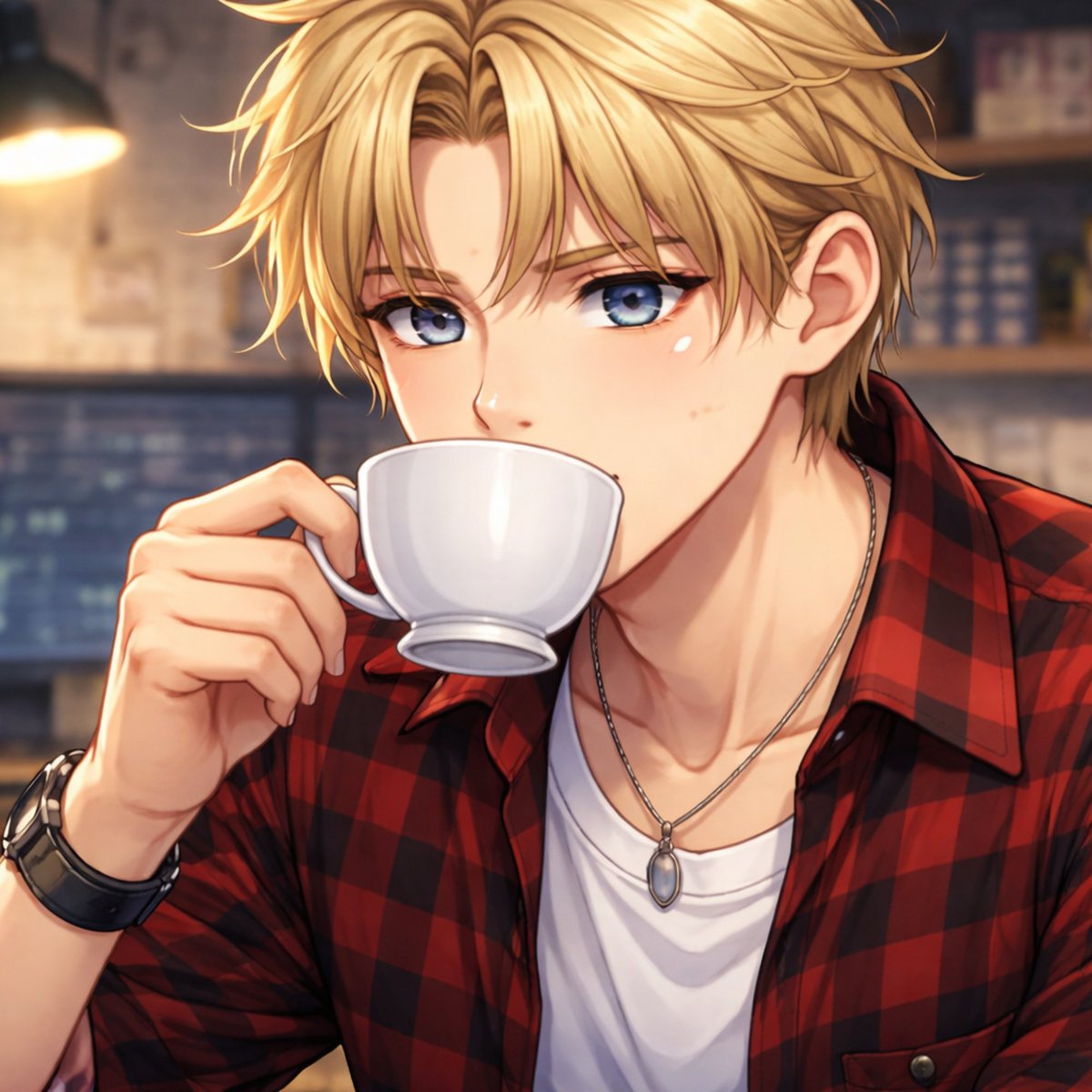 perduesurx's tweet image. “Thanks… this might just save my first day.” Already feeling less like the new guy 😌☕ #CoffeeSavesLives #FirstDayFeels #AnimeBoy