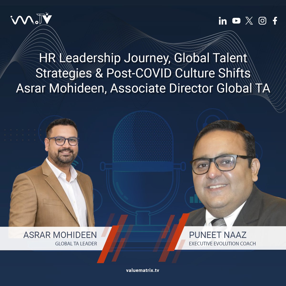 ValueMatrix_TV's tweet photo. From first HR hire in a SAP startup to AD, Global TA at Foodhub, Asrar Mohideen’s 20-year journey is packed with lessons on building teams across borders.
🎥 Watch Full Episode: https://t.co/wN6iBMKEo6
#ValueMatrixTV #HRLeadership #TalentAcquisition https://t.co/zEnEQfj9pg