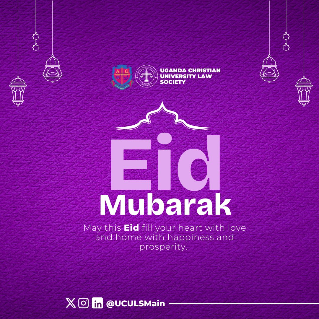 UCULSMain's tweet photo. To our Muslim brothers, sisters, colleagues and students marking the end of the holy month, may your prayers be answered, your homes be filled with happiness and your hearts with peace and love today and always💜. Eid Mubarak from all of us @UCULSMain 🤝🕌 https://t.co/jWxhJGd0xl