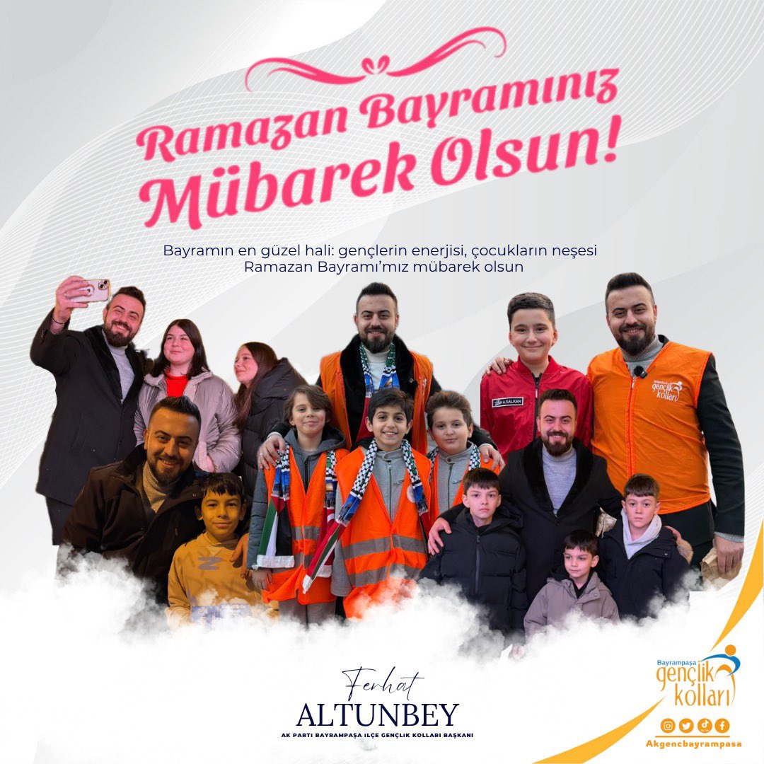 Bayramın en güzel hali: gençlerin enerjisi, çocukların neşesi 
Ramazan Bayramı’mız mübarek olsun