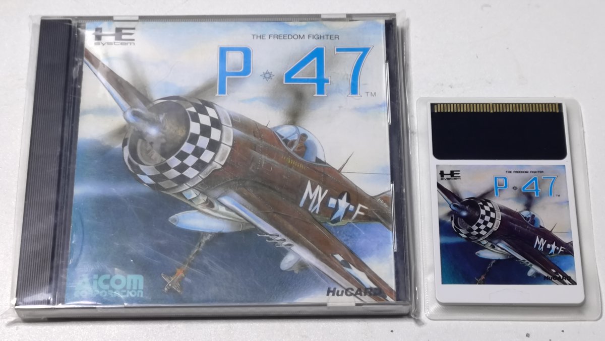 moetarou7's tweet photo. 1989年3月20日 #PCエンジン #HuCARD『P-47 THE FREEDOM FIGHTER』が #エイコム より発売!
ACから移植の横STG!
かなりのパターンゲーで自機の火力が貧弱なためアドリブで何とかなるような作りではなく、一長一短のある各武器を要所要所で使い分ける必要があり難しい。
ACと違い1週エンドになっている。 https://t.co/wvuuMlyCAw