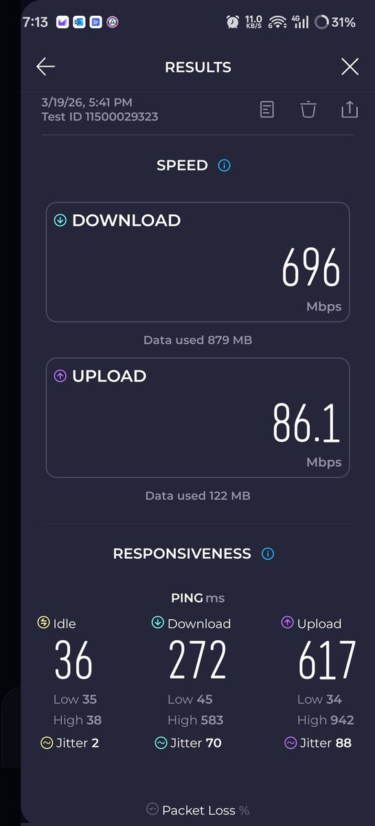 RafayGhafoor's tweet photo. @Zongers

Zong 5G Speed Test - Multan

Bands - 3+n41+n78 https://t.co/SxZUuLBbL1