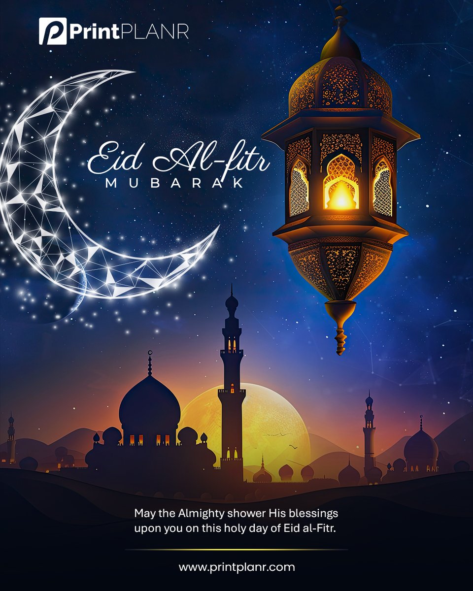 PrintPLANR's tweet photo. Wishing you a Happiest #EidUlFitr!

May this beautiful occasion bring peace, happiness, and prosperity to you and your loved ones. May our hearts be filled with gratitude and our homes with joy.

#EidMubarak #Eid2026 #Blessings #Gratitude https://t.co/Ms1j7w2UZt