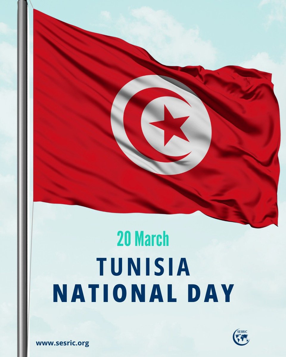 sesric's tweet image. Happy National Day to our @OIC_OCI member country, the Republic of Tunisia.
Wishing peace and prosperity to the people of #Tunisia.
March 20: #TunisiaNationalDay