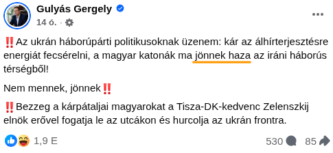Figyelem!

ÁLHÍR, hogy Orbán az arab háborús térségbe küldené a katonáinkat, mert már oda KÜLDTE.

De ebben semmi meglepő nincs, hisz a saját gyermekét is elküldte a poskaporos Csádba.