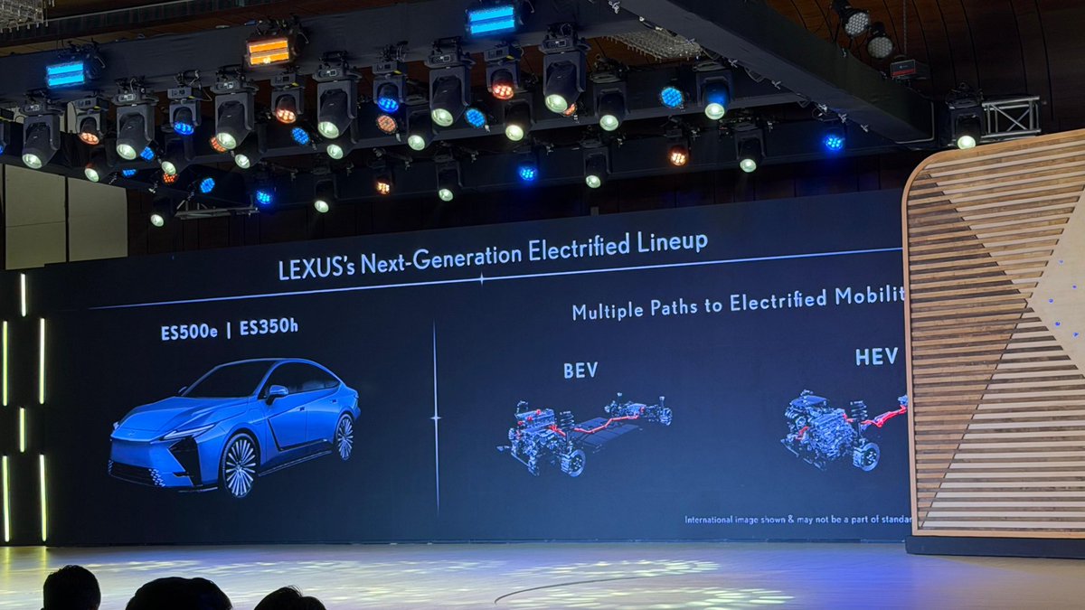 odmag's tweet image. India will get both options - HEV as well as the BEV.

#Lexus #LexusES