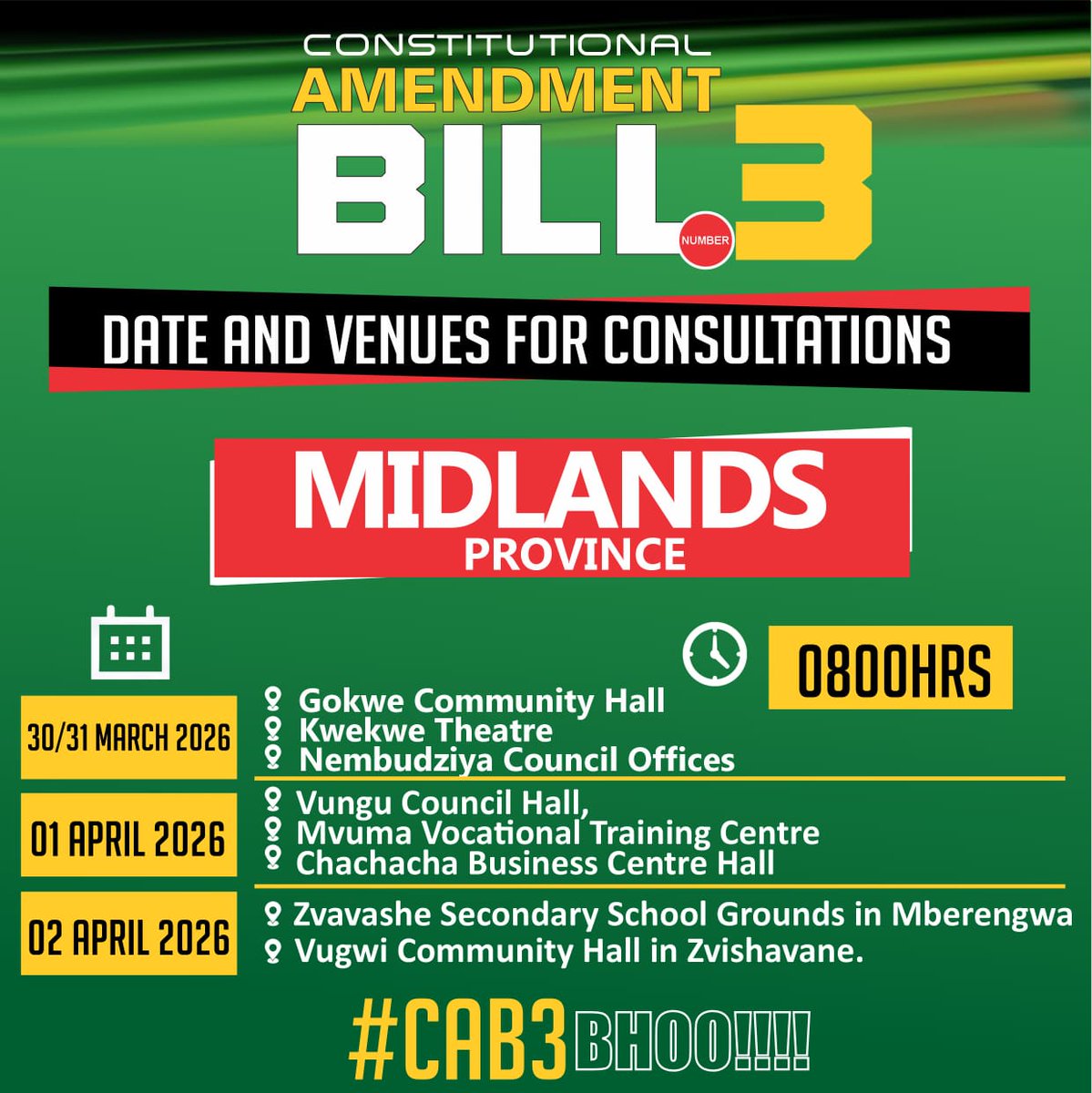 cdechitepo002's tweet image. #Bill.No.3.Bho👍
A wise coach will never substitute a scoring striker whilst he still needs more goals to clinch a trophy. I'm supporting the Constitutional Amendment Bill No.3 to allow our President Dr Emmerson Dambudzo Mnangagwa to complete all developmental projects which he