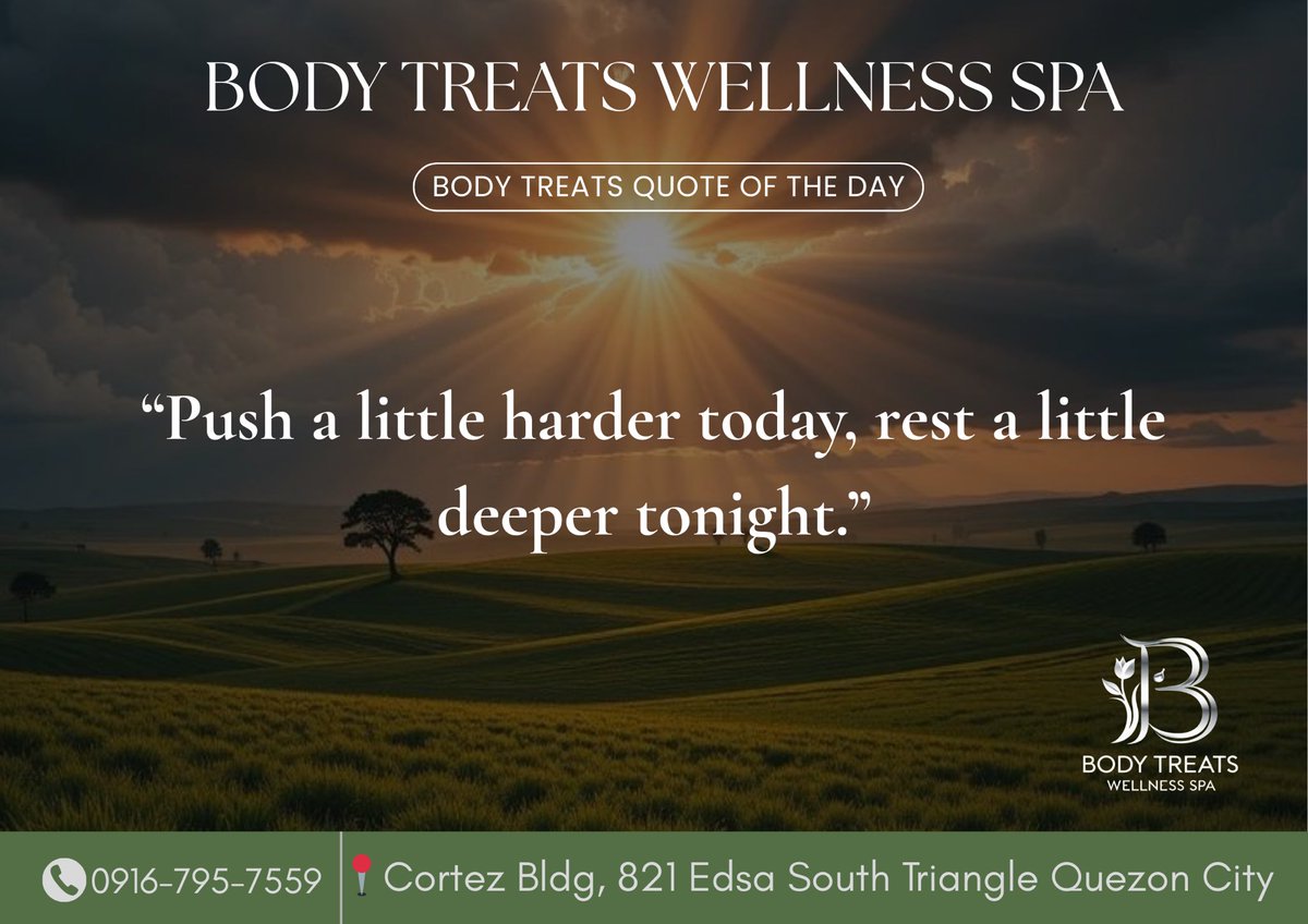 bodytreatsQC's tweet image. Give your best this Frida- then reward yourself after.

#FinishStrong #FridayEnergy #BodyTreatsWellnessSpa