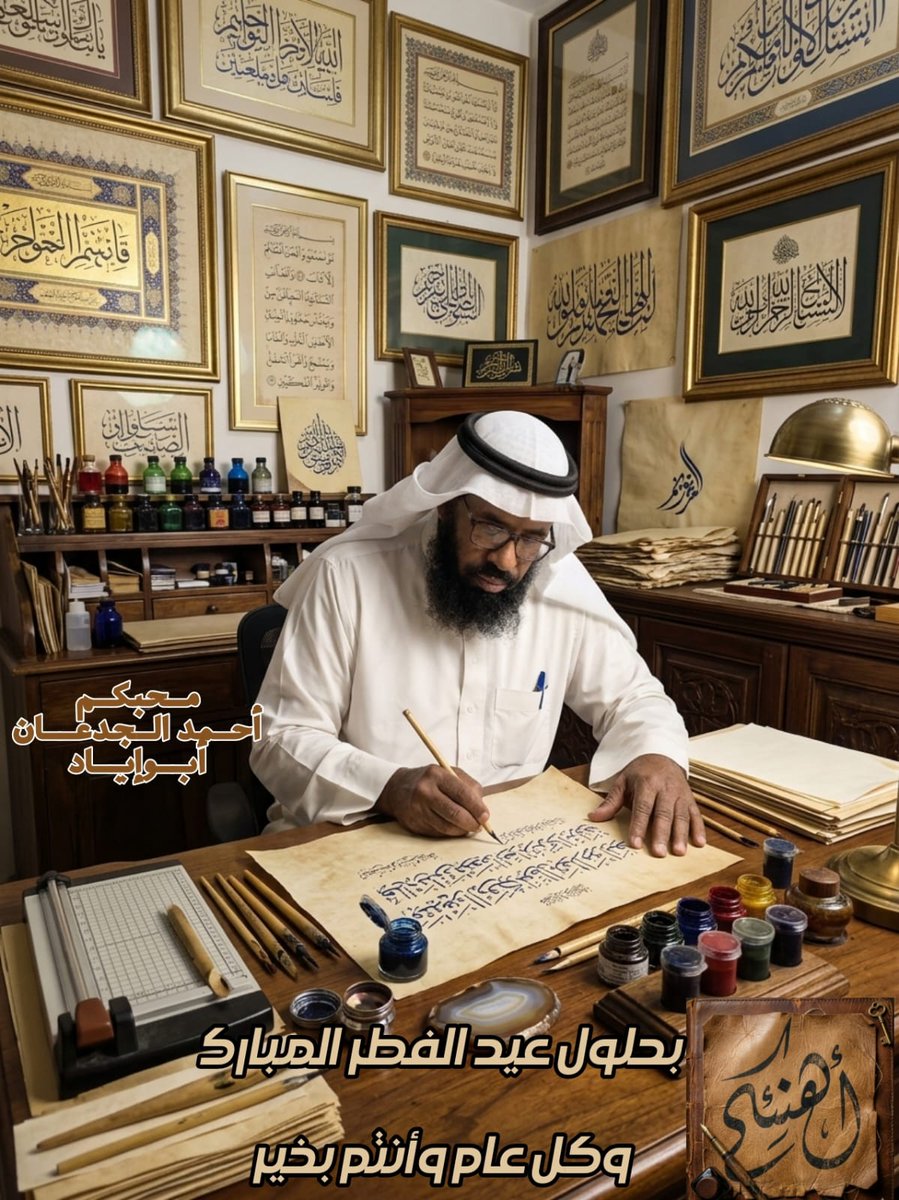 #كل_عام_وانتم_بخير #عيد_سعيد #عيد_الفطر #نادي_وحي_القلم #العيد #عيد_الفطر_١٤٤٧ه #٣٠_رمضان #كلنا_خطاطون