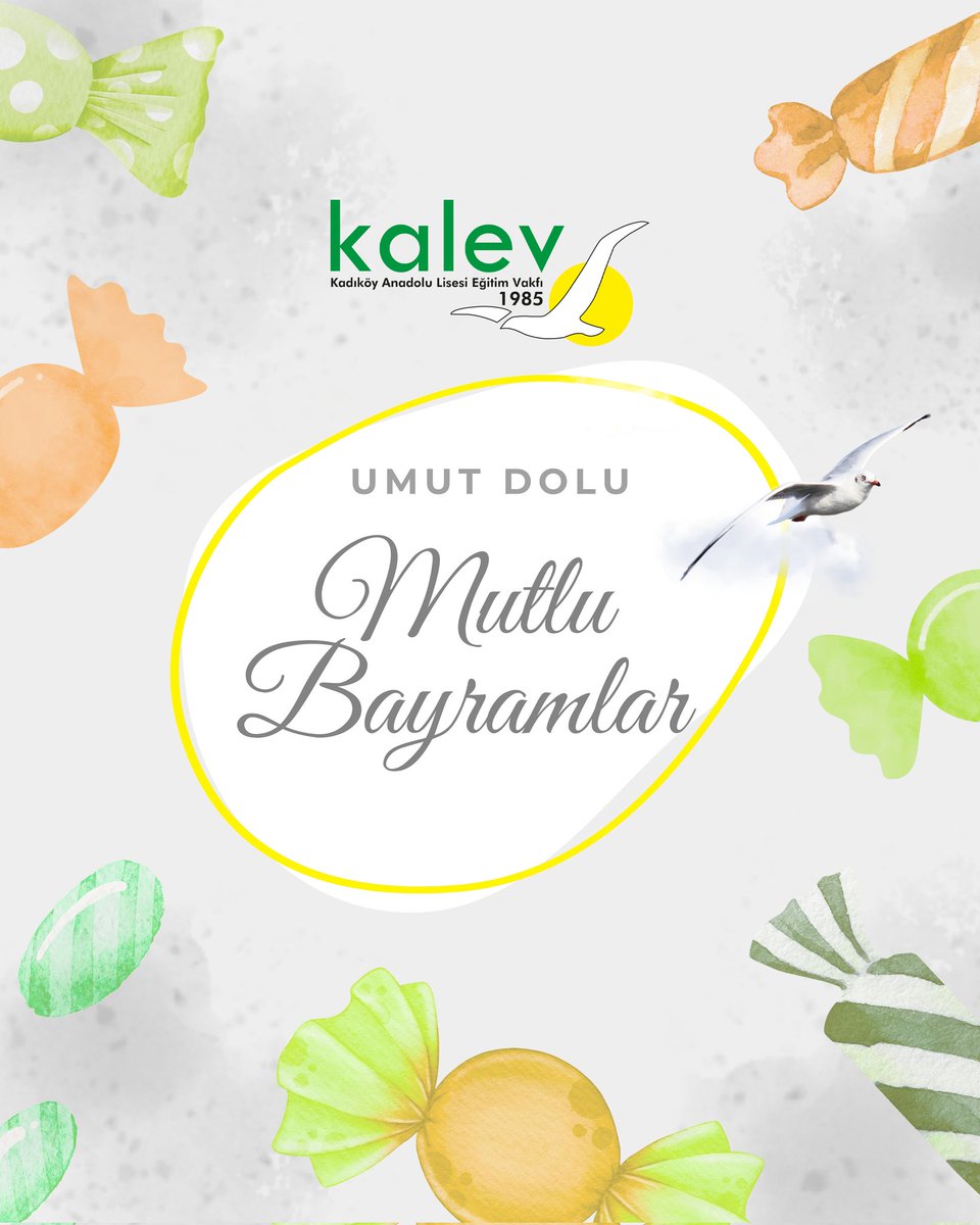 kalevegitim's tweet photo. Umut dolu, mutlu bayramlar... 💛💚

#kalev #umut #bayram #şekerbayramı https://t.co/sHm6rp2UFx