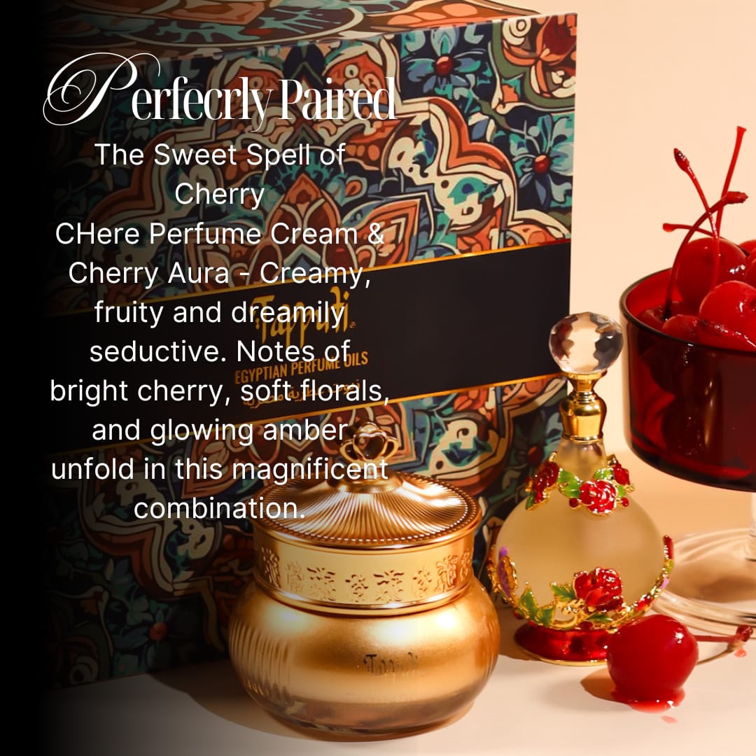 TapputiOils's tweet photo. Crafted for those who appreciate the finest in both skincare and fragrance, this luxurious Perfume Cream and Perfume Oil collection promises to pamper your skin to a next level!

Cherry Aura &amp; CHerē Perfume Cream. 🍒
https://t.co/3817lZj1Zp https://t.co/jSODBB7J8g