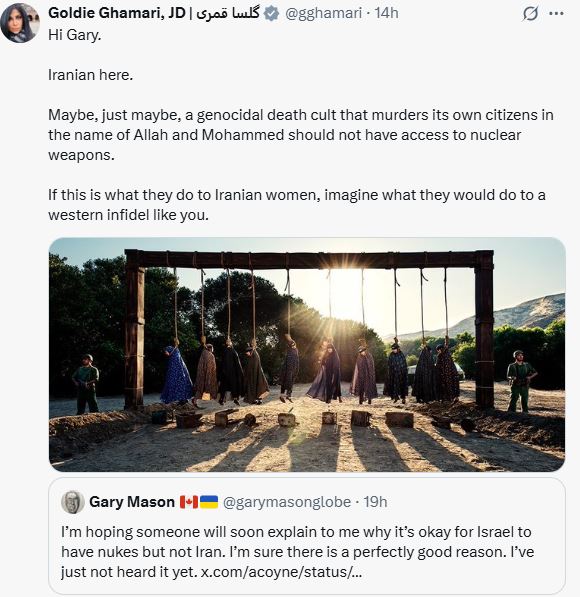ralph_now's tweet photo. @ArchRose90 Exactly. Where are all the human rights activists and feminists  on here decrying these daily atrocities by this Iranian theocracy ? 
Too busy complaining about Trump's rhetoric or use of memes . https://t.co/EjUEaPtxUO