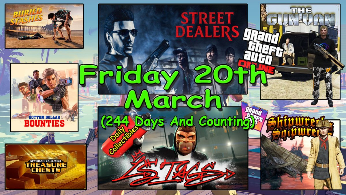 flyinscot35's tweet photo. Street Dealers, LS Tags, Gun Van, Shipwreck plus more Locations Friday 2... https://t.co/IiwlDwtGuY via @YouTube #GTA6 #GTAOnline #GTA5 #RockstarGames https://t.co/YiMq02Ruki