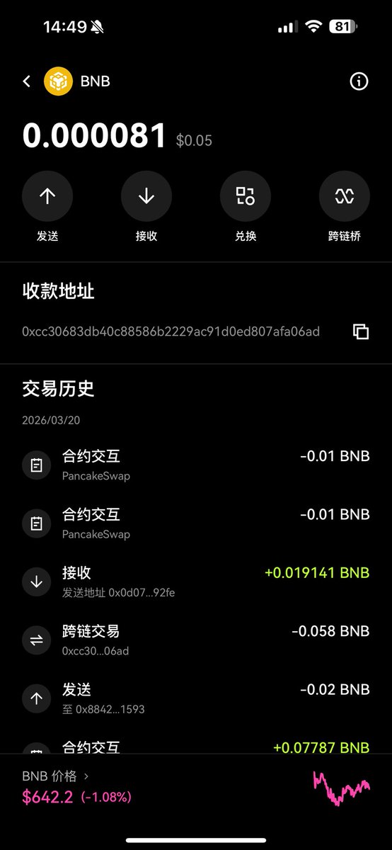 Erkes78315Erkes's tweet photo. @BTCjiumao 0xcc30683db40c88586b2229ac91d0ed807afa06ad 抽我吧，正好我没gas费了🥲，Ai赛道可以布局了 https://t.co/yeNoq1rvLo