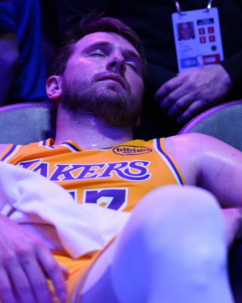 This photo of Luka Doncic after he drained in 60 points 🔥❤️🤯