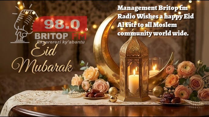 britop_fm's tweet photo. Simple &amp; Heartfelt, May this Eid bring peace, happiness, and endless blessings to you and your family. 
🌙✨ Eid Mubarak! To u all moslems community World wide.

*98.0 Britop fm Radio*
_Ekyererezi Ky'abantu_
Follow here 👇🏻👇🏻 https://t.co/LIeNdM4CqP https://t.co/o4rwl4kXWy